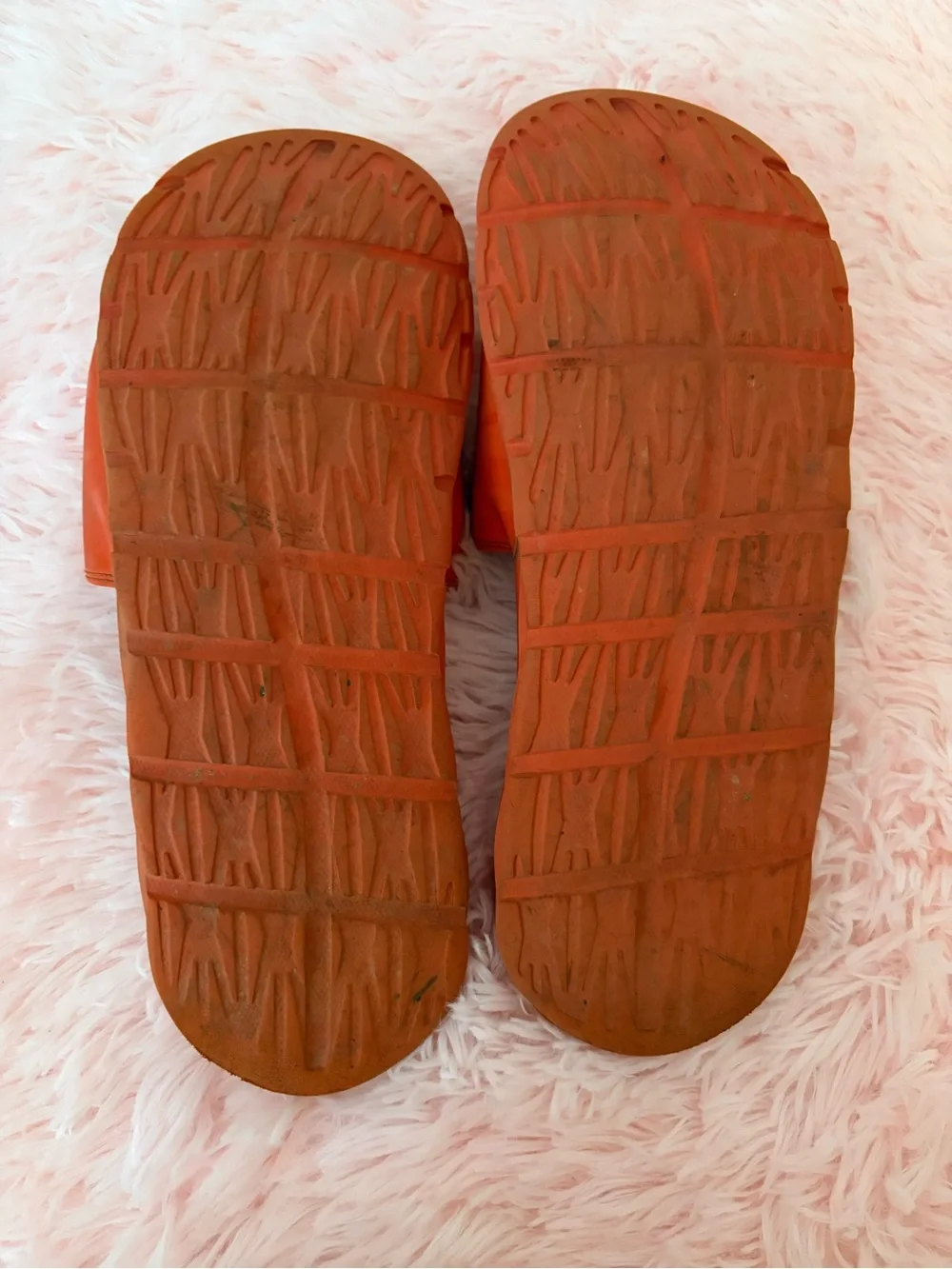 Nike Clemson Orange Slide Sandals with White Tiger Paw logo